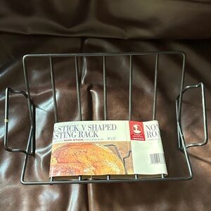 NWT Vintage Roshco Non-Stick V Shaped Roasting Rack